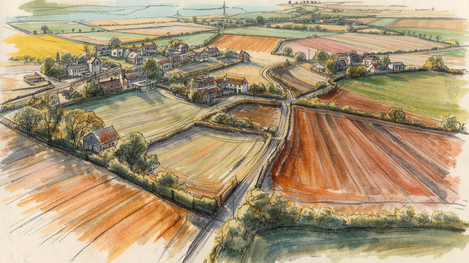 landschaft-in-der region-ilmtal-weinstraße-von-oben-als-luftbild